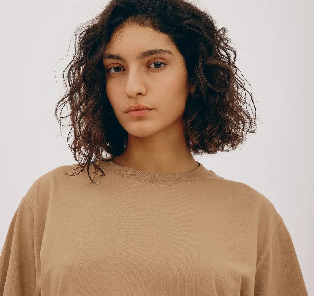 Best Sale Organic Basics True Boxy Tee Hazelnut