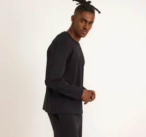 Sale Organic Basics True Heavy Boxy Fit Long Sleeve Tee Black