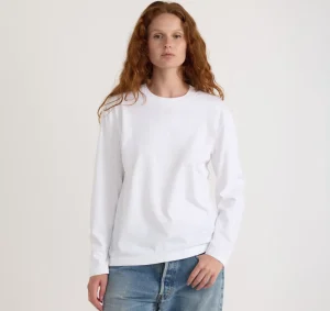 Store Organic Basics True Heavy Boxy Long Sleeve Tee White