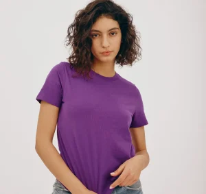 Clearance Organic Basics True Regular Tee Aubergine