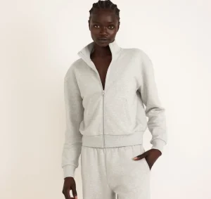 Store Organic Basics Weekend Track Jacket MistyGreyMelange